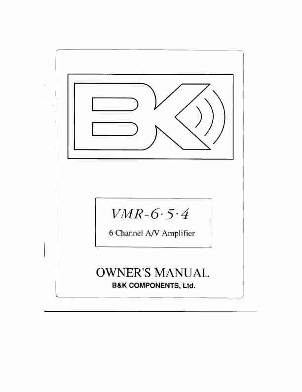 B&K; Stereo Amplifier VMR-6 5 4-page_pdf